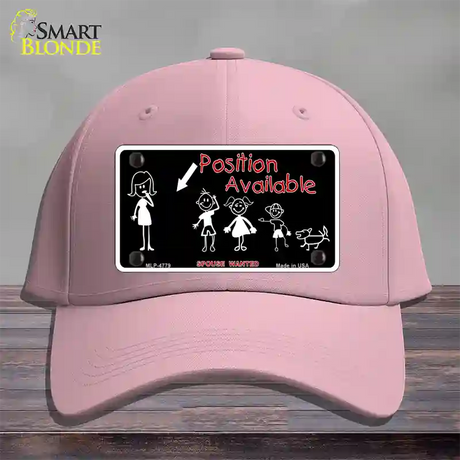 Position Available Male Novelty License Plate Hat Cotton / Pink