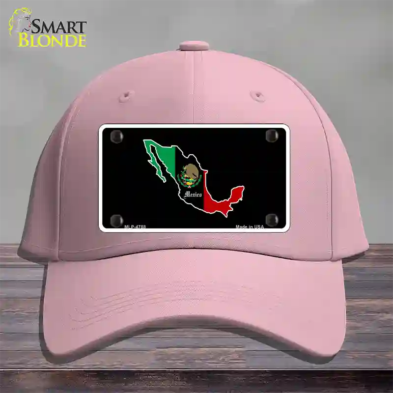 Mexico Outline Novelty License Plate Hat Cotton / Pink