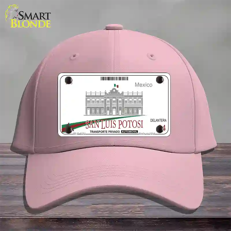 San Luis Potosi Mexico Novelty License Plate Hat Cotton / Pink