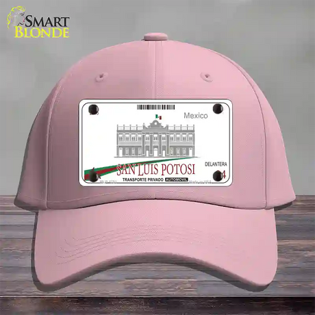 San Luis Potosi Mexico Novelty License Plate Hat Cotton / Pink