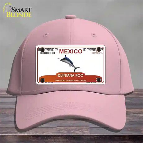 Quintana Roo Mexico Novelty License Plate Hat Cotton / Pink