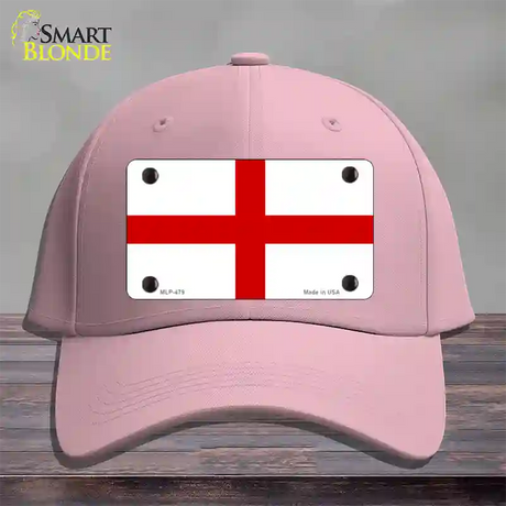 England Flag Novelty License Plate Hat Cotton / Pink