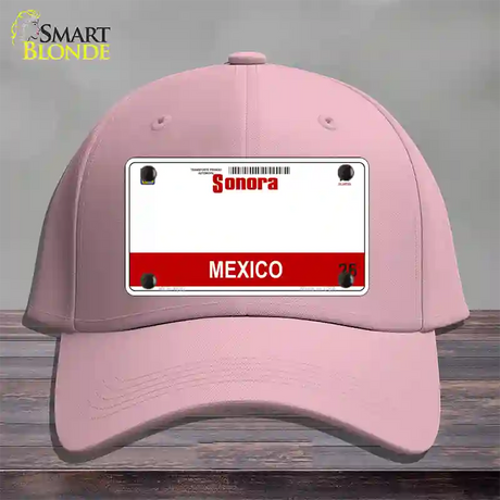 Sonora Mexico Novelty License Plate Hat Cotton / Pink