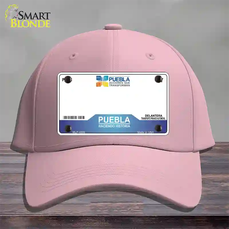 Puebla Mexico Novelty License Plate Hat Cotton / Pink