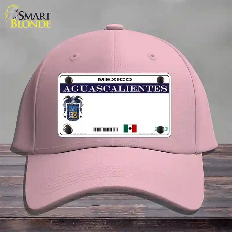 Aguascalientes Mexico Novelty License Plate Hat Cotton / Pink