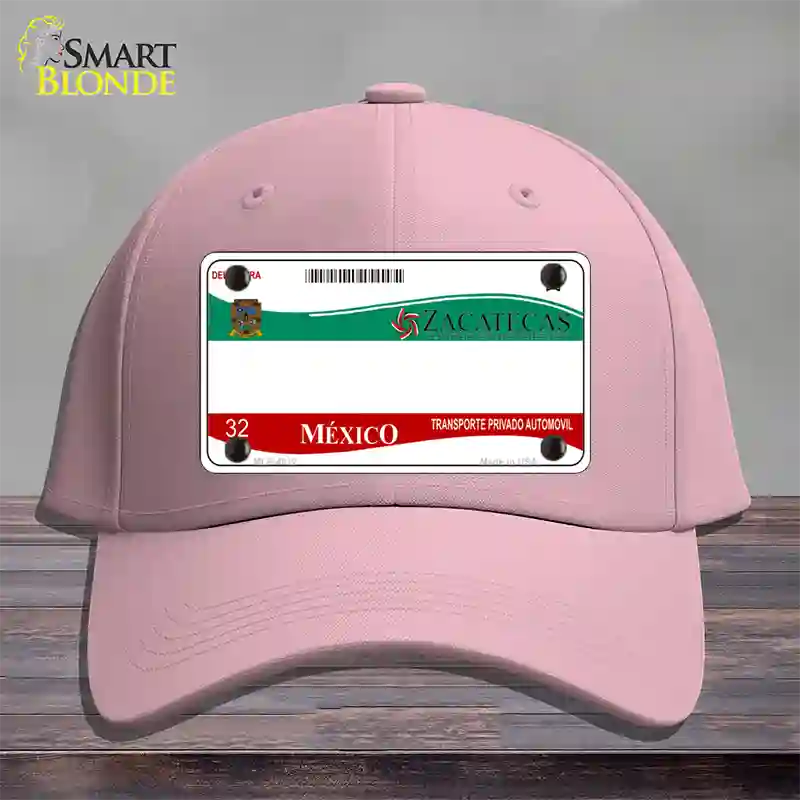 Zachatecas Mexico Novelty License Plate Hat Cotton / Pink