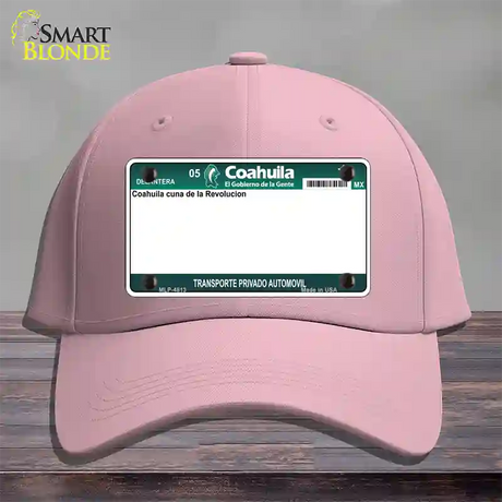 Coahuila Mexico Novelty License Plate Hat Cotton / Pink