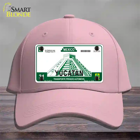 Yucatan Mexico Novelty License Plate Hat Cotton / Pink