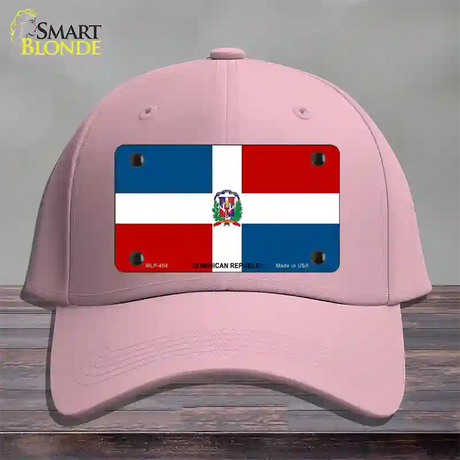 Dominican Republic Flag Novelty License Plate Hat Cotton / Pink