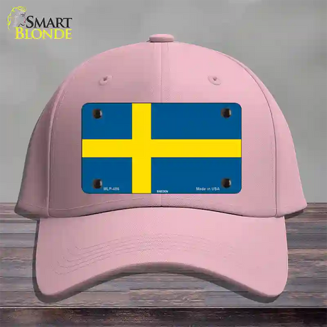 Sweden Flag Novelty License Plate Hat Cotton / Pink