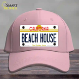 Beach House California Novelty License Plate Hat Cotton / Pink