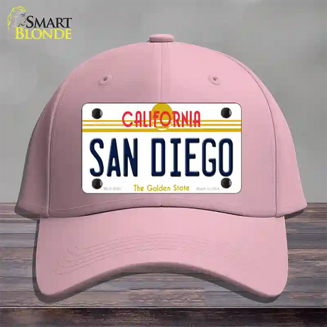 San Diego California Novelty License Plate Hat Cotton / Pink