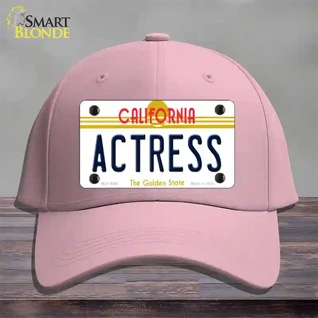 Actress California Novelty License Plate Hat Cotton / Pink