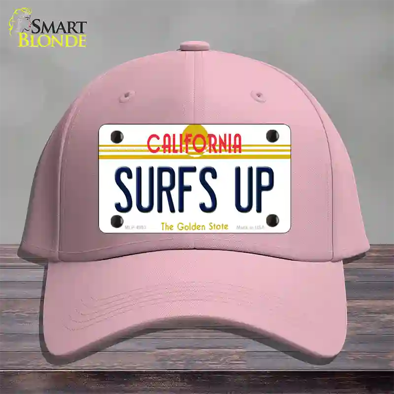 Surfs Up California Novelty License Plate Hat Cotton / Pink