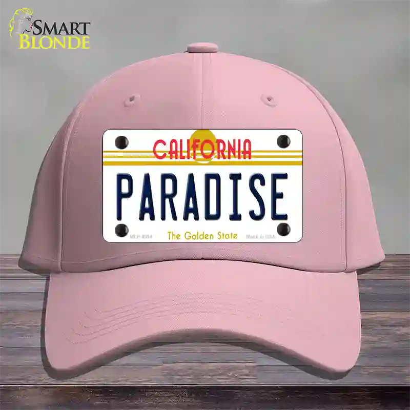 Paradise California Novelty License Plate Hat Cotton / Pink