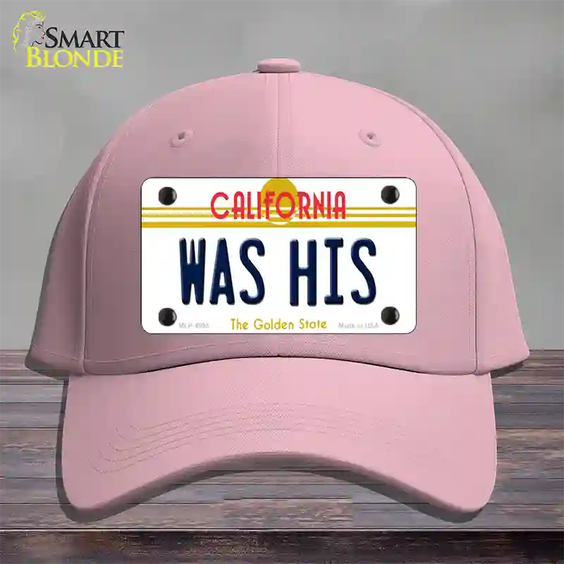 Was His California Novelty License Plate Hat Cotton / Pink