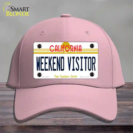 Weekend Vistor California Novelty License Plate Hat Cotton / Pink