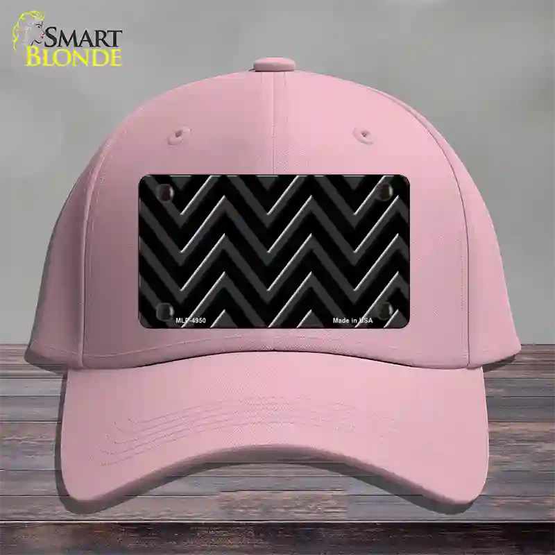 Black Light Black Large Chevron Novelty License Plate Hat Cotton / Pink