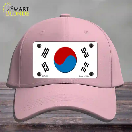 South Korea Flag Novelty License Plate Hat Cotton / Pink