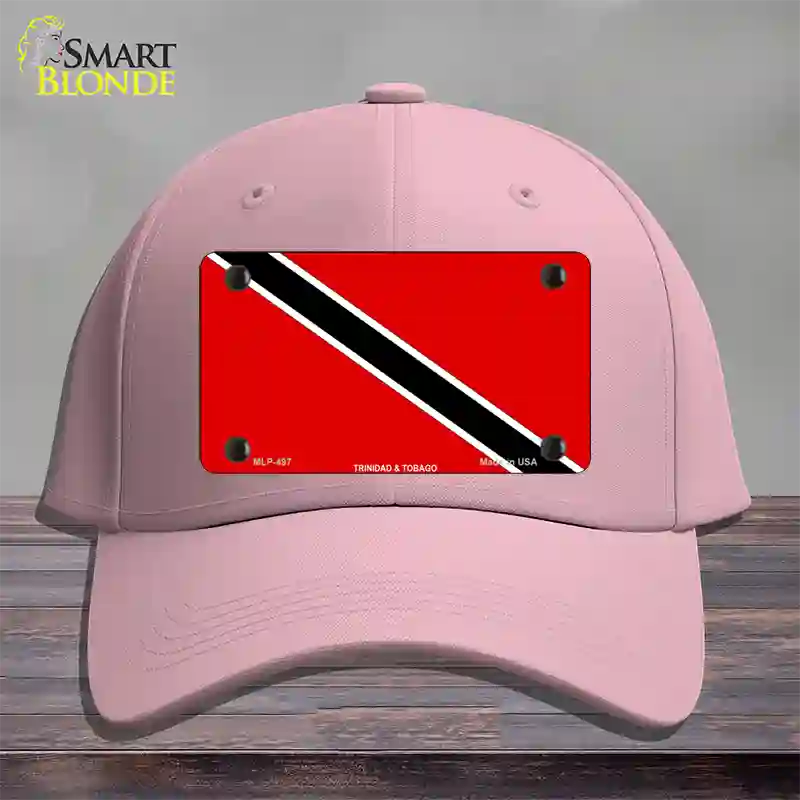 Trinidad Tobago Flag Novelty License Plate Hat Cotton / Pink