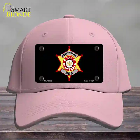 PA Constable Star Novelty License Plate Hat Cotton / Pink