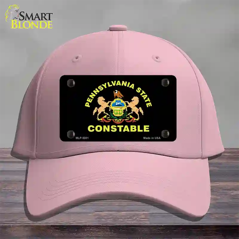 PA Constable Star Seal Novelty License Plate Hat Cotton / Pink