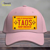 Taos Yellow New Mexico Novelty License Plate Hat Cotton / Pink