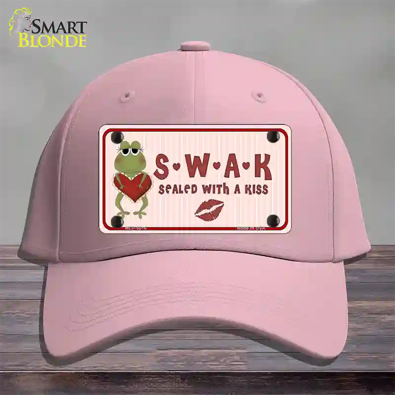 S.W.A.K. Valentine Frog Novelty License Plate Hat Cotton / Pink