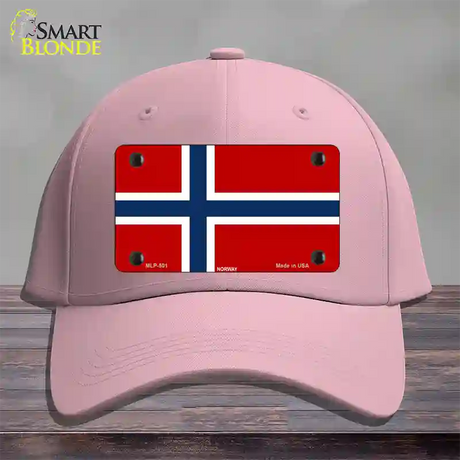 Norway Flag Novelty License Plate Hat Cotton / Pink