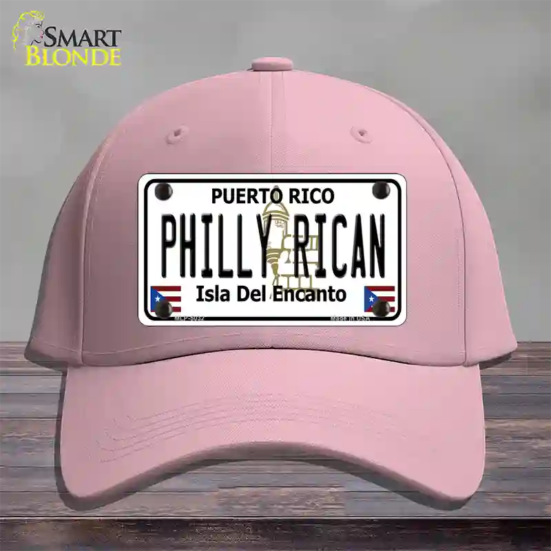 Philly Rican Puerto Rico Novelty License Plate Hat Cotton / Pink