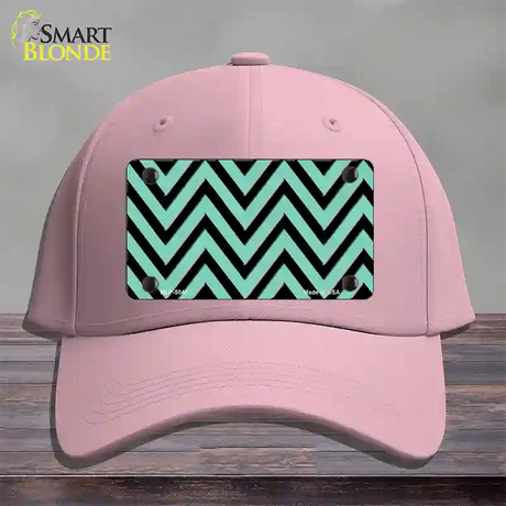 Mint Black Chevron Novelty License Plate Hat Cotton / Pink