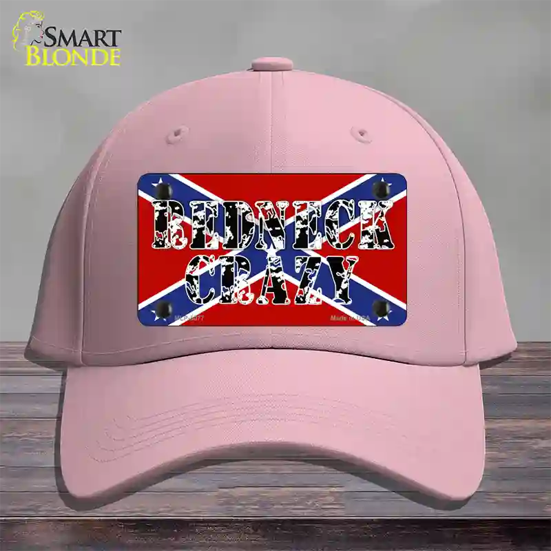 Redneck Crazy Novelty License Plate Hat Cotton / Pink