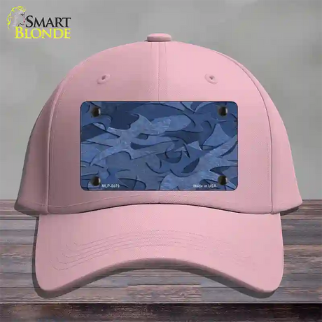 Camouflage Solid Blue Novelty License Plate Hat Cotton / Pink