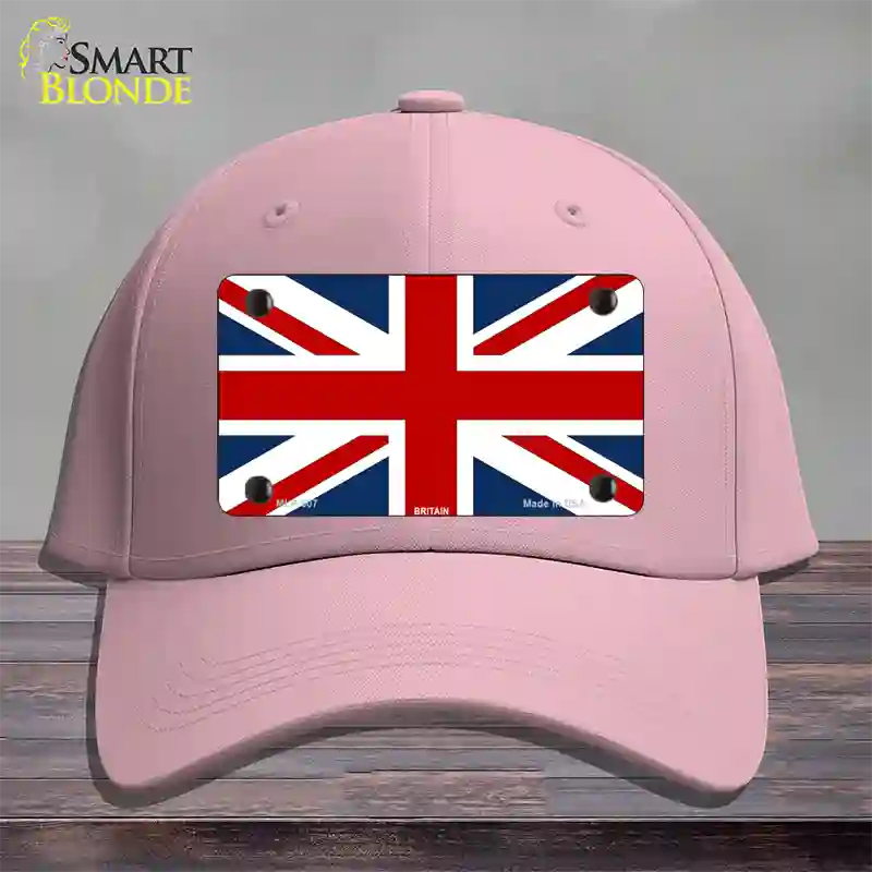 Britain Flag Novelty License Plate Hat Cotton / Pink