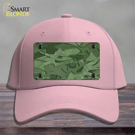 Green Camouflage Novelty License Plate Hat Cotton / Pink