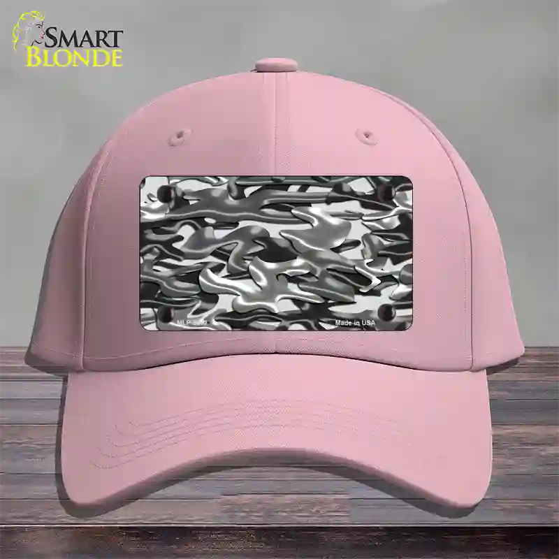 Grey Camouflage Novelty License Plate Hat Cotton / Pink