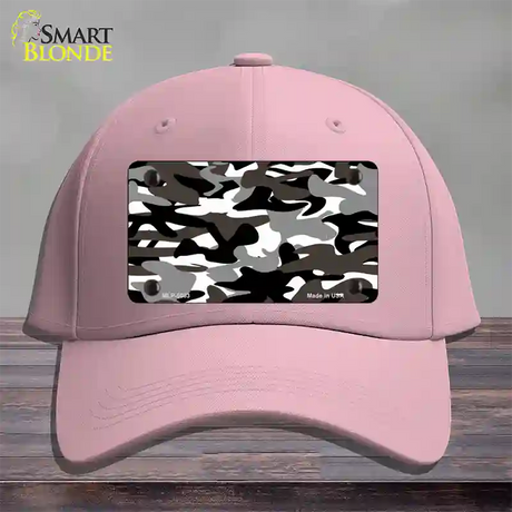 Black And White Camouflage Novelty License Plate Hat Cotton / Pink