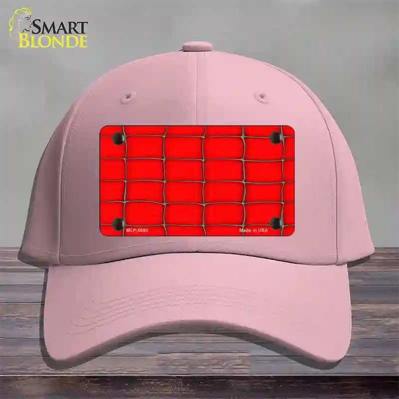 Web Red Novelty License Plate Hat Cotton / Pink