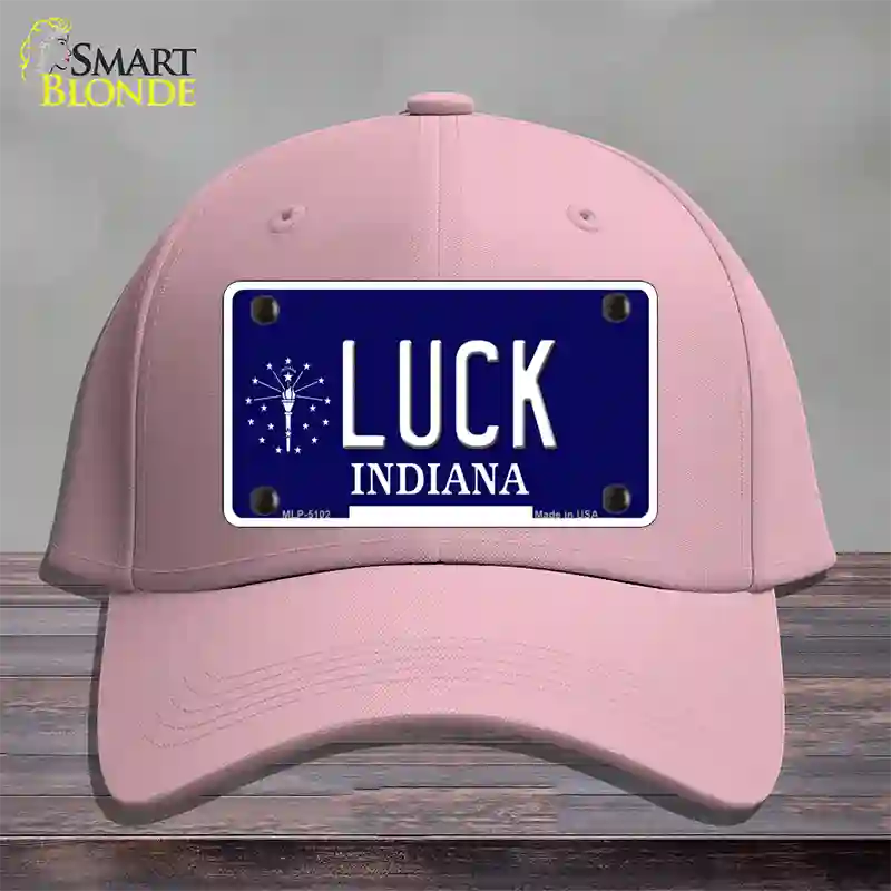 Luck Indiana State Novelty License Plate Hat Cotton / Pink