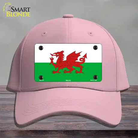 Wales Flag Novelty License Plate Hat Cotton / Pink