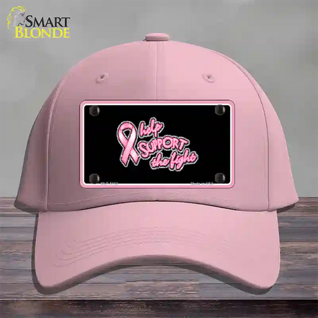 Help Support The Fight Novelty License Plate Hat Cotton / Pink