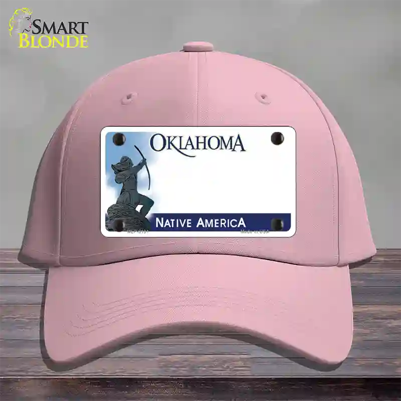 Oklahoma Native America State Blank Novelty License Plate Hat Cotton / Pink