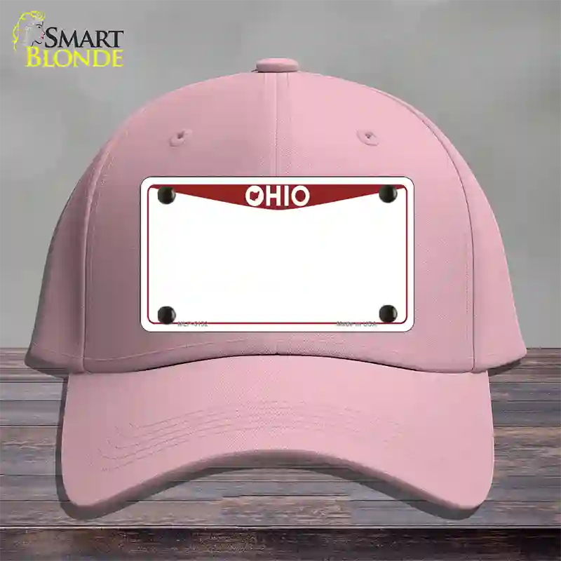 Ohio Maroon Blank Novelty License Plate Hat Cotton / Pink