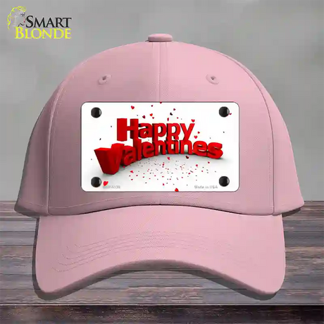 Happy Valentines Novelty License Plate Hat Cotton / Pink