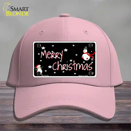 Merry Christmas Novelty License Plate Hat Cotton / Pink