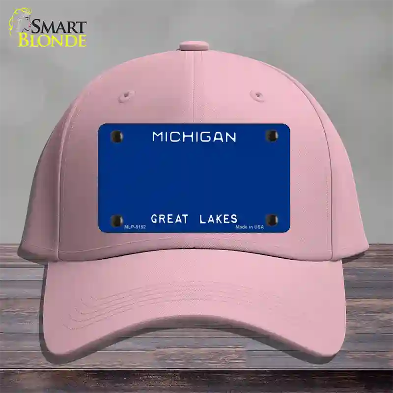 Michigan Great Lakes Plate State Blank Novelty License Plate Hat Cotton / Pink