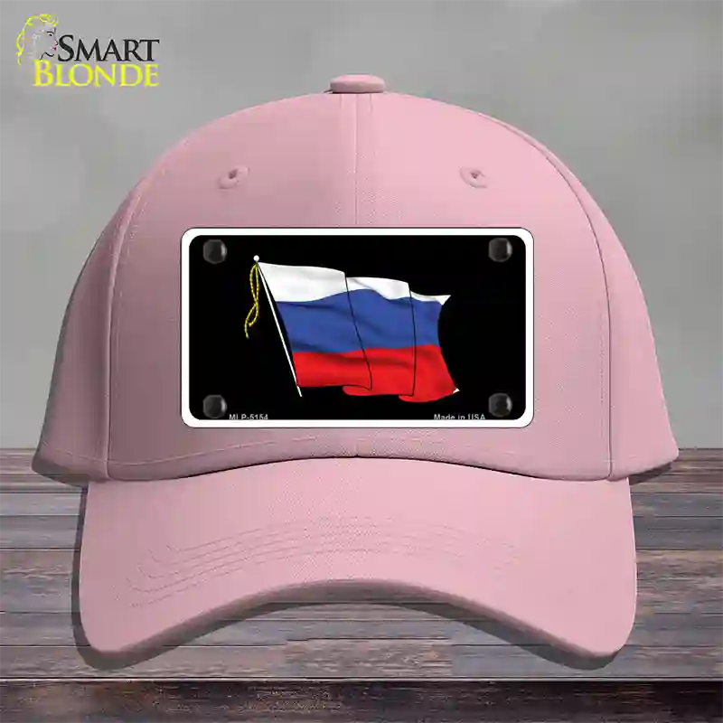 Russian Waving Flag Novelty License Plate Hat Cotton / Pink