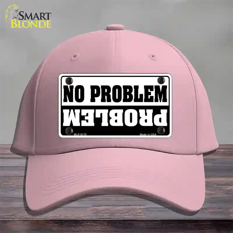 No Problem Novelty License Plate Hat Cotton / Pink