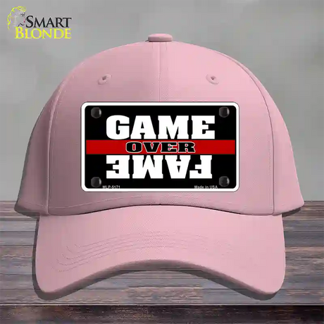 Game Over Fame Novelty License Plate Hat Cotton / Pink