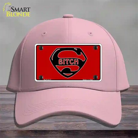 Super Bitch Novelty License Plate Hat Cotton / Pink